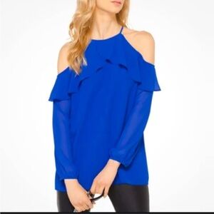 Like new Women’s Michael Kors beautiful royal blue blouse size Small MSRP:$90
